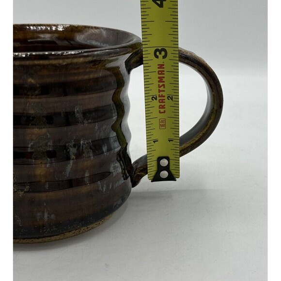 Pottery Coffee Mug Handmade Signed Colleen Brown Glazed Large Handle - Picture 13 of 15